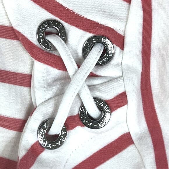 Tommy Bahama Size M Cotton Blend Jovanna Stripe Short Sleeve Dress Beach Casual - Picture 6 of 11